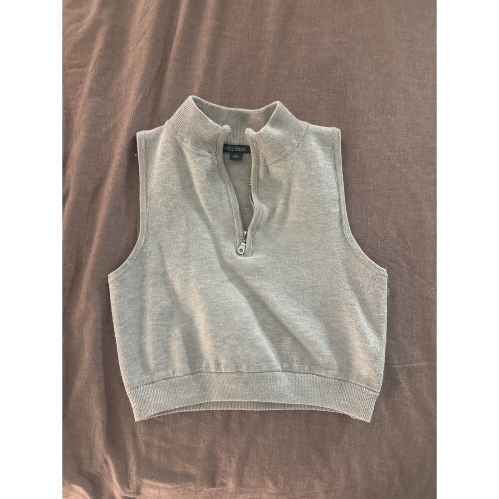 Cropped High Neck Zip Up tank